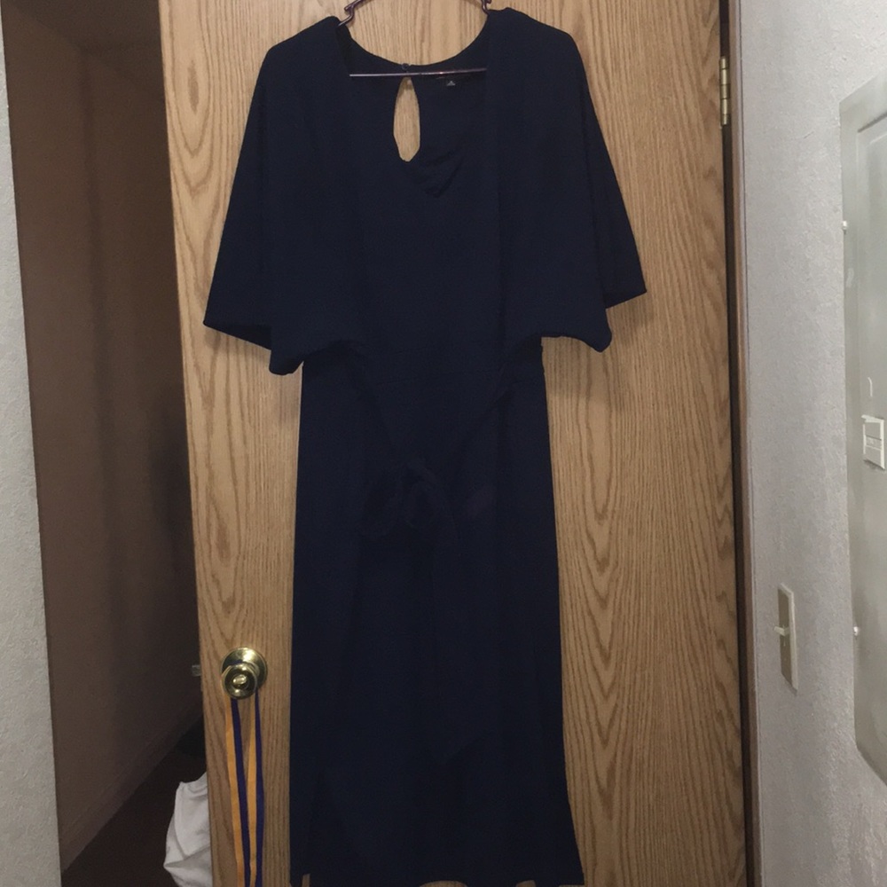 Eloquii Navy Blue Kimono Dress
